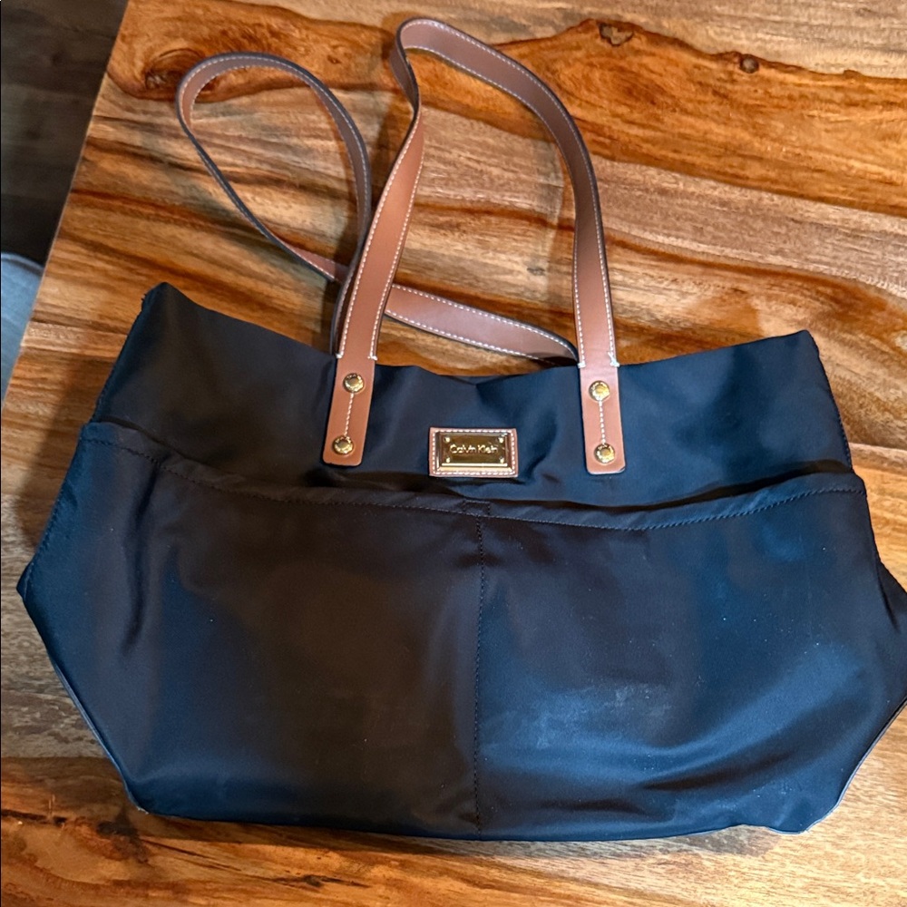 Calvin Klein Black and Brown Women's Tote Bag